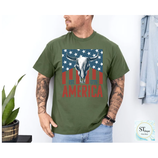 America Bullskull Flag