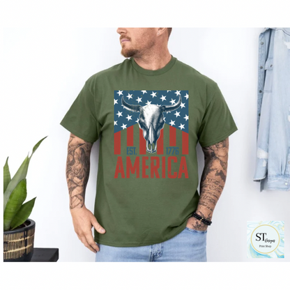 America Bullskull Flag