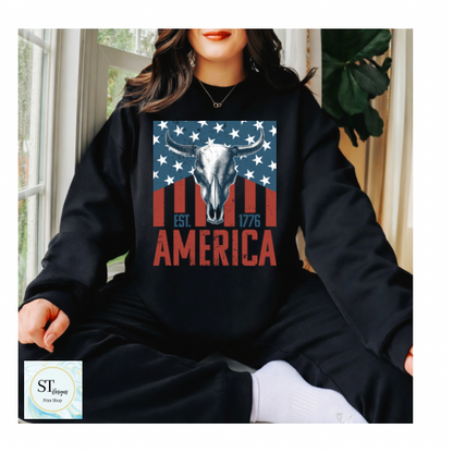 America Bullskull Flag