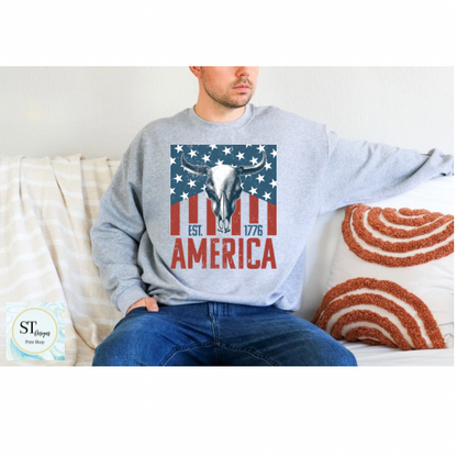 America Bullskull Flag