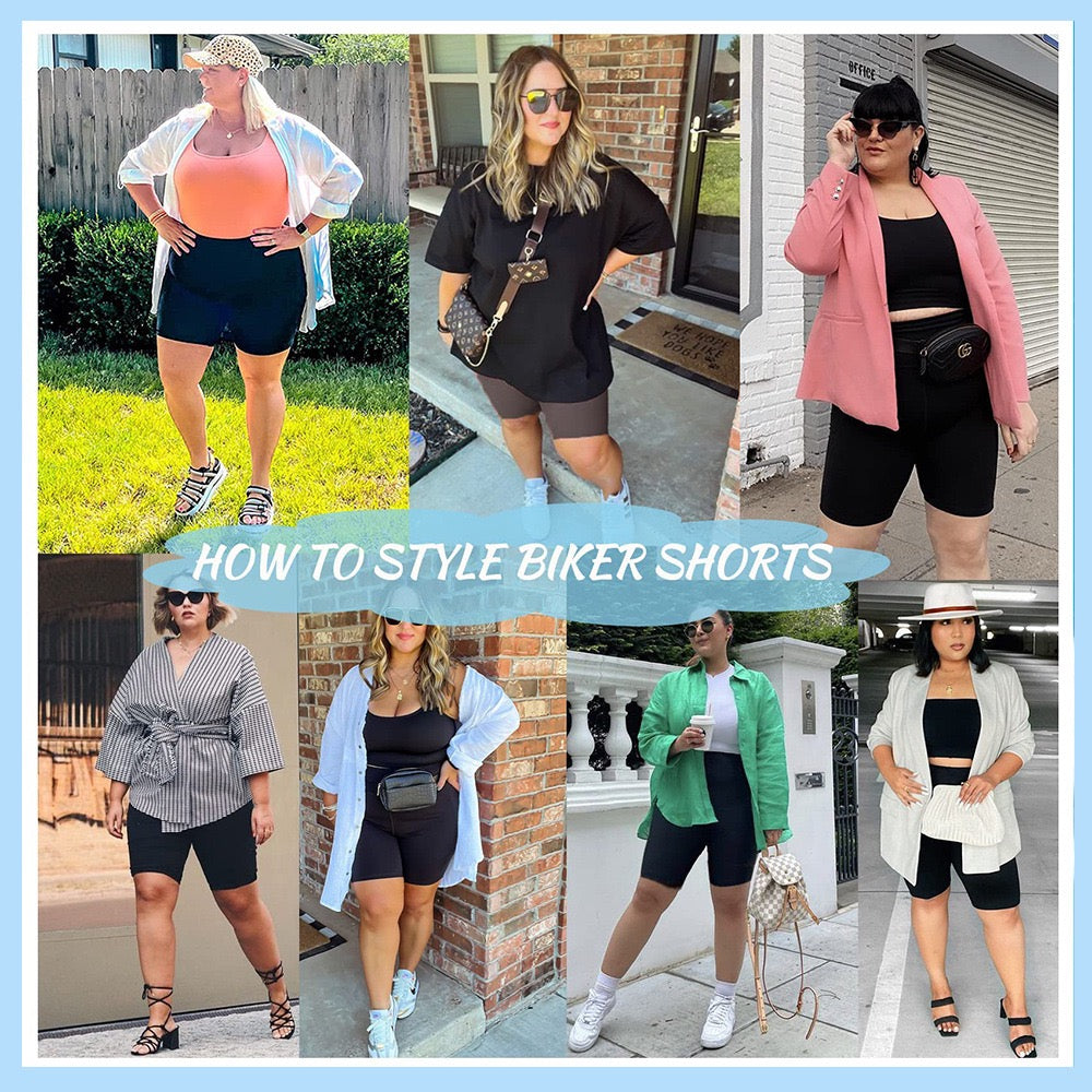 Plus Size Buttery Soft Biker Shorts 3 PACK