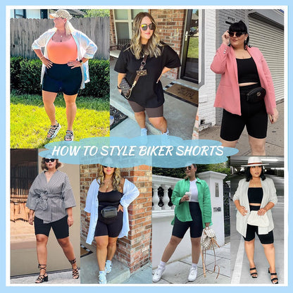 Plus Size Buttery Soft Biker Shorts 3 PACK