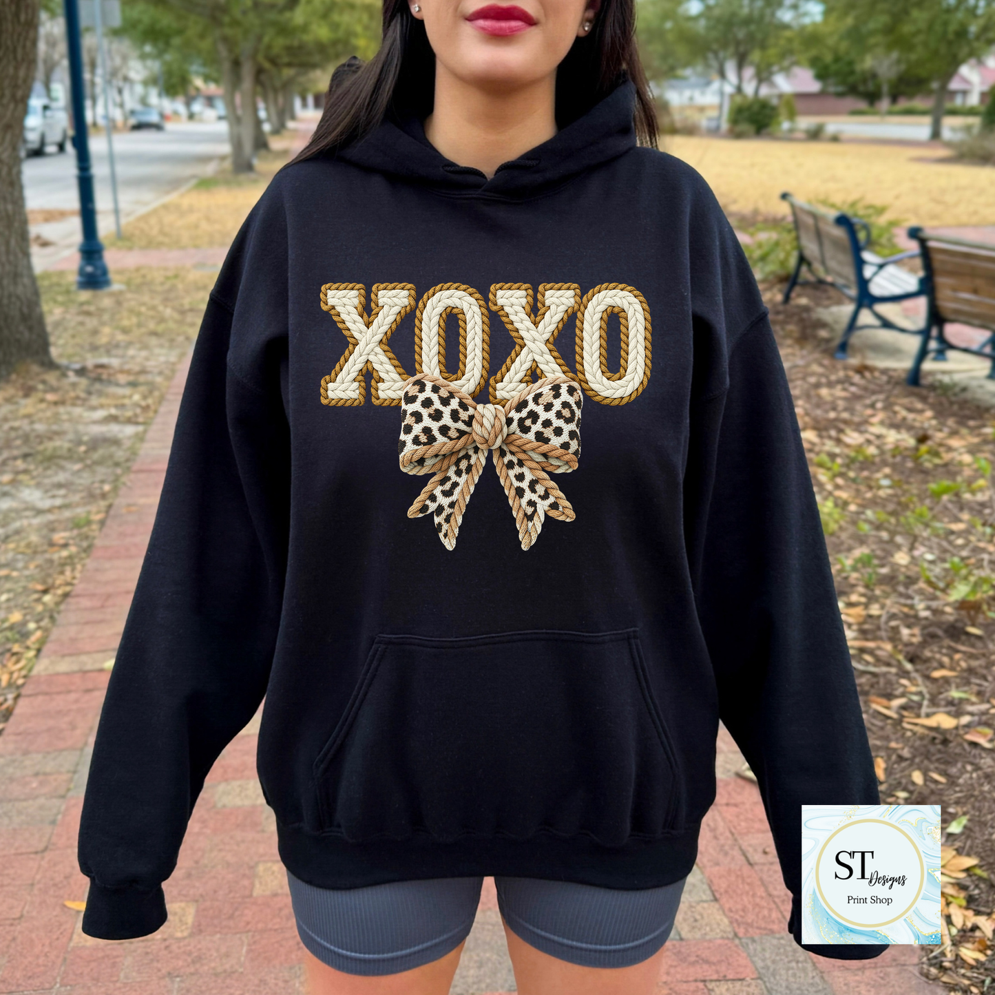 XOXO Bow Cheetah Sweatshirt and Joggers