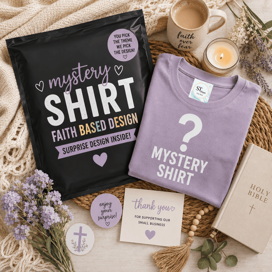 Mystery Faith Based Graphic T-Shirt Surprise Christian Faith Tee