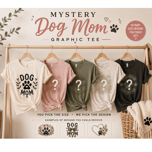 Mystery Dog Lover Graphic T-Shirt Surprise Dog Mom Tee