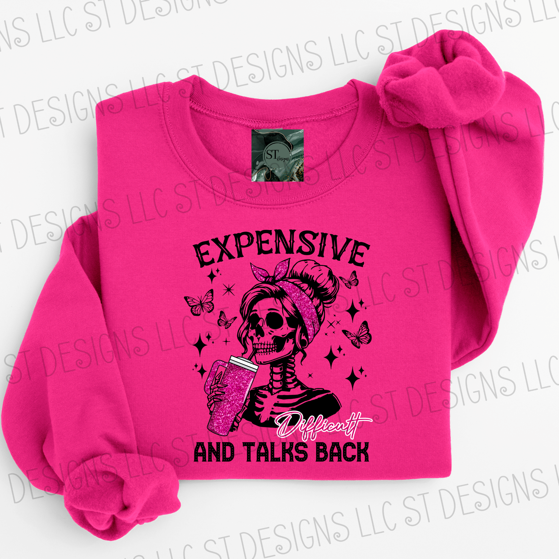 Expensive & Difficult and talks back Graphic tee or Pullover sweatshirt womenswear plus sized options