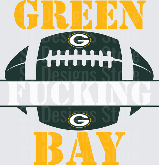 Green Bay Packers Split Football Name Frame