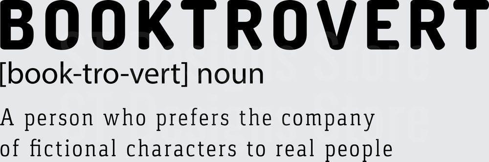Booktrovert Funny Dictionary Definition Book Lover Reading Quote DTF Transfer