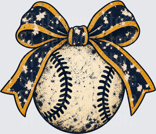 Vintage bow-tied baseball