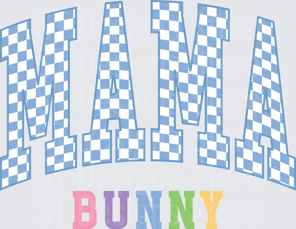 mama bunny blue