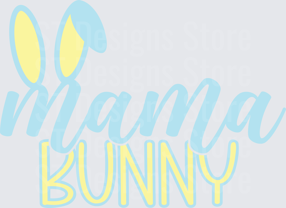 Mama bunny_blue yellow