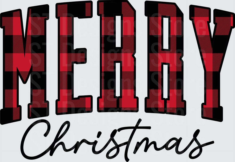 001MerryChristmasPlaidRED