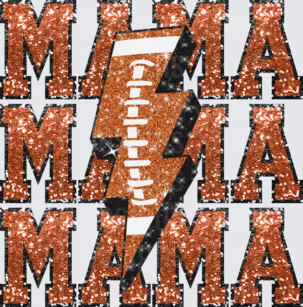 glitter football mama