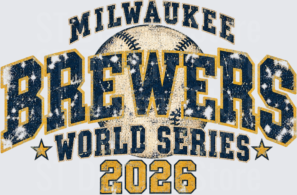 Distressed Milwaukee Brewers World Series 2026
