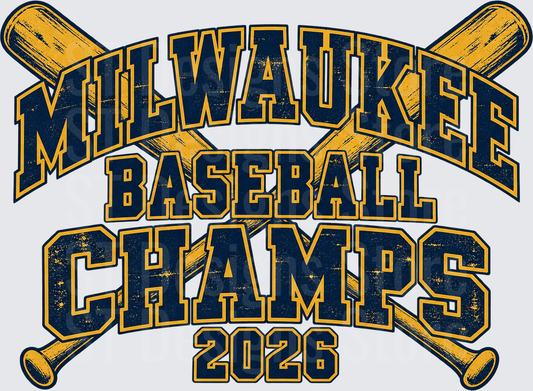 Vintage Milwaukee 2026 baseball champs