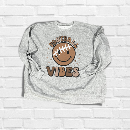 Football Vibes Smiley Crewneck